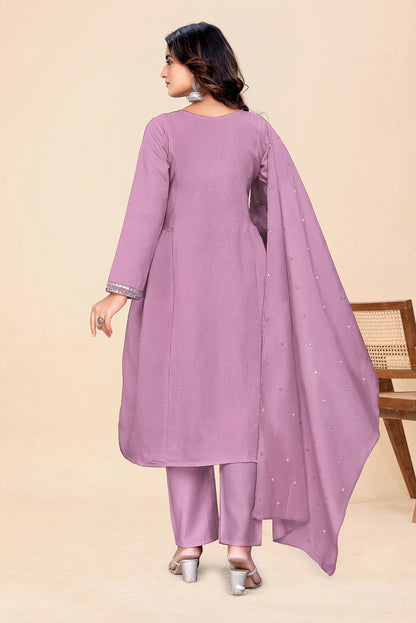 Women's Embroidered Kurta Set with Pant and Dupatta